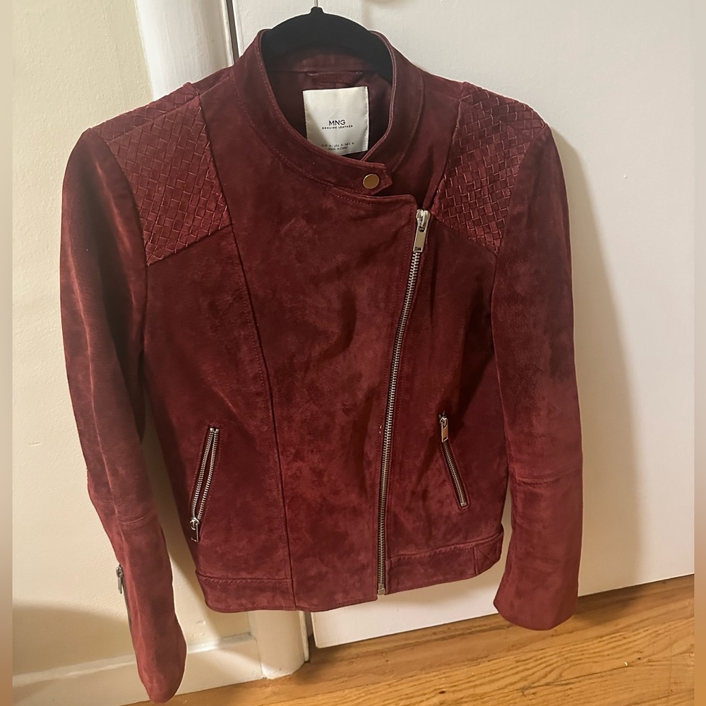 Suede Mango Moto Jacket